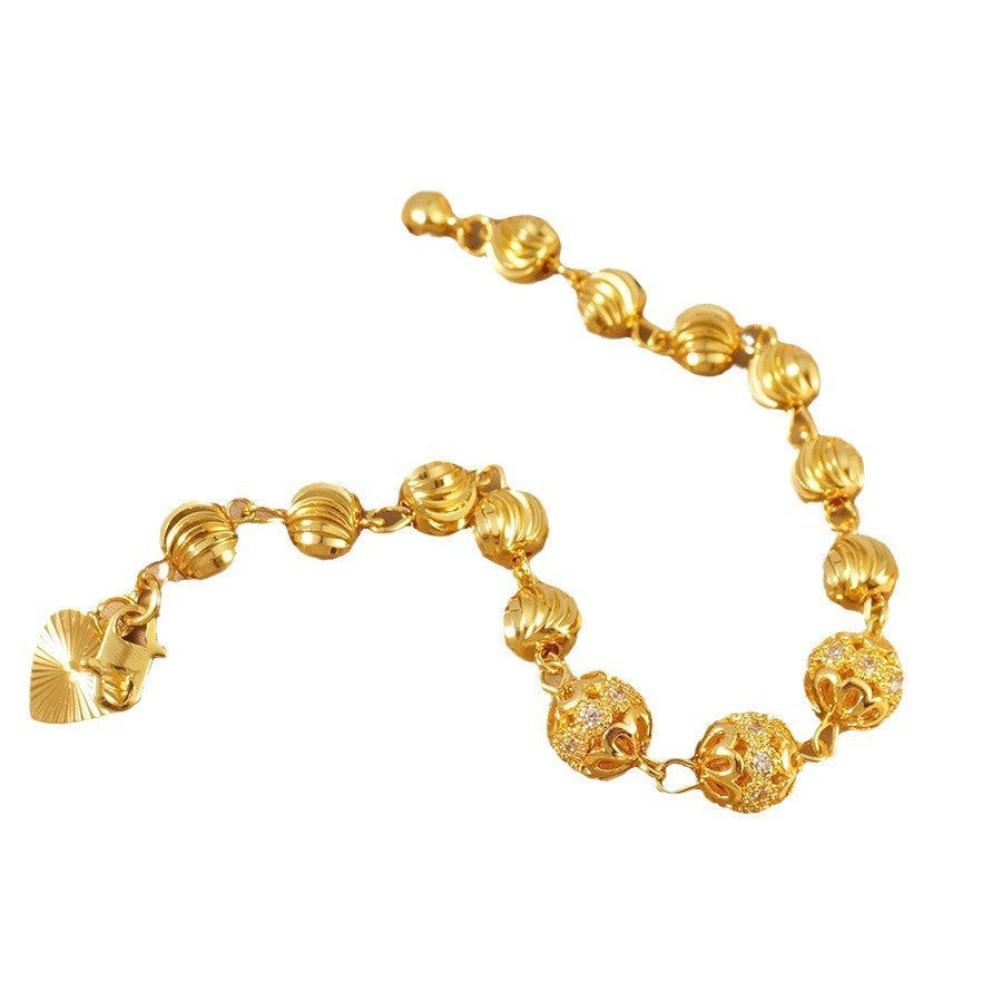 Women's Elegant 24k Gold Plated Copper Bracelet