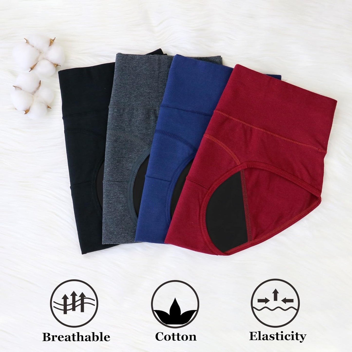 Womens Menstrual Period Panties Cotton Leak Proof Underwear Postpartum Protective Briefs