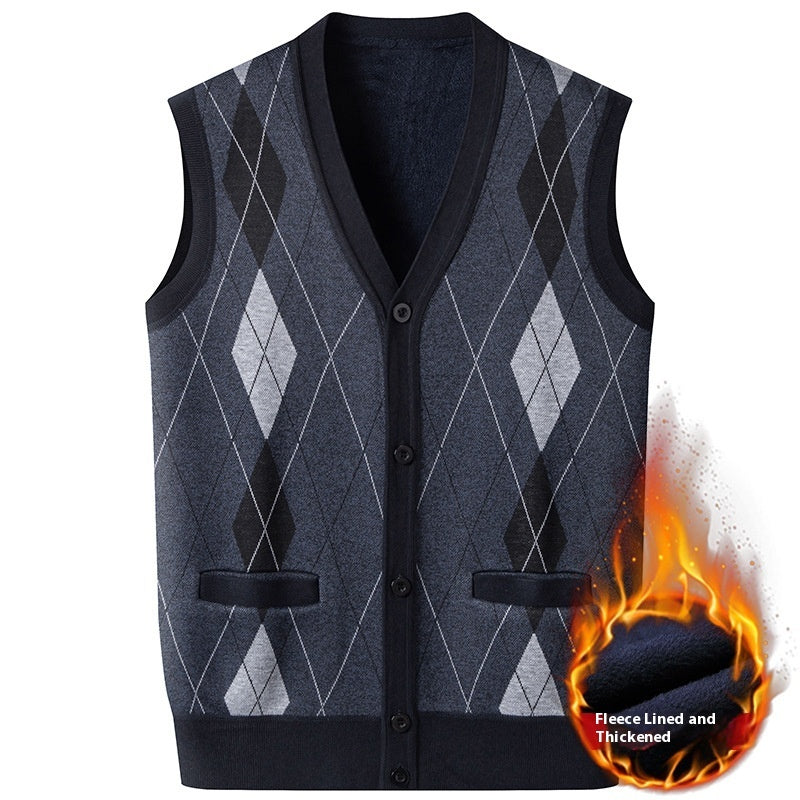 Men's Inner Wear Autumn And Winter Thermal Slim Fit Sweater Vest Coat