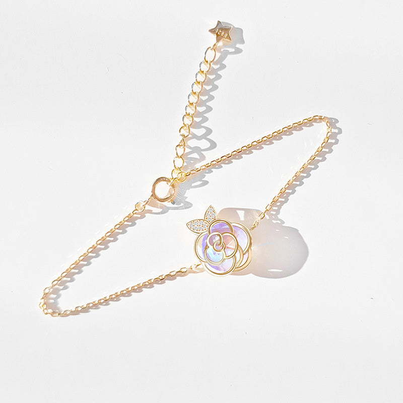 Camellia Advanced Design Sense Niche Gentle Flower Collarbone Necklace Bracelet