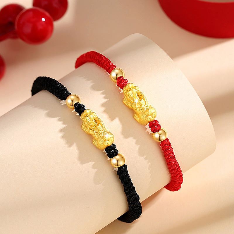 Couple's Ethnic Style Swallowing Gold Beast New Chinese Bracelet