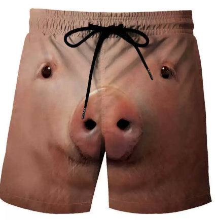 Beach Pants Men's Sports Eagle Pattern Printed Shorts