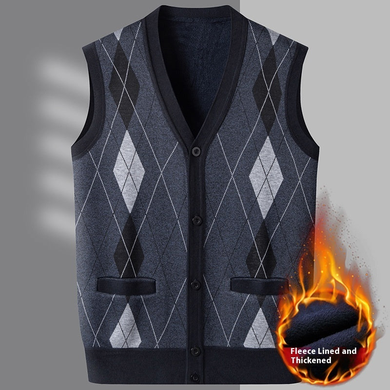 Men's Inner Wear Autumn And Winter Thermal Slim Fit Sweater Vest Coat