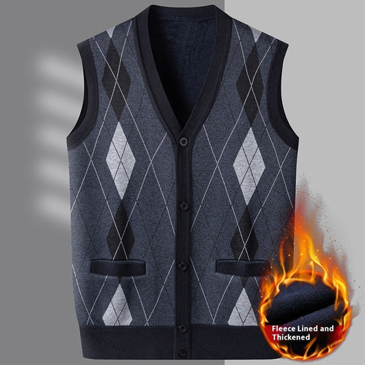 Men's Inner Wear Autumn And Winter Thermal Slim Fit Sweater Vest Coat