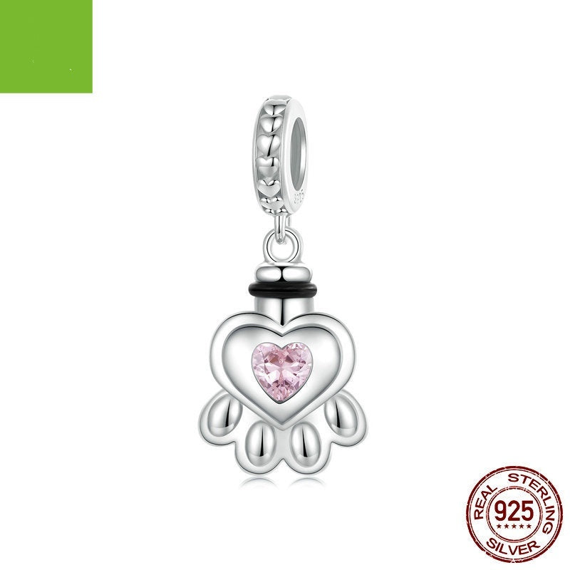 Heart Zircon DIY Bracelet Pendant Charm