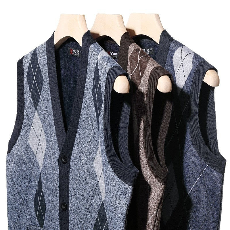 Men's Inner Wear Autumn And Winter Thermal Slim Fit Sweater Vest Coat