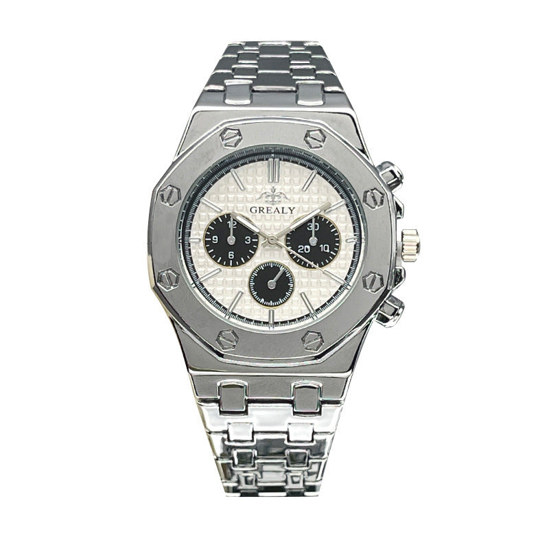 Fashion Men's And Women's Same Steel Belt Quartz With Calendar Waterproof Couple's Watch