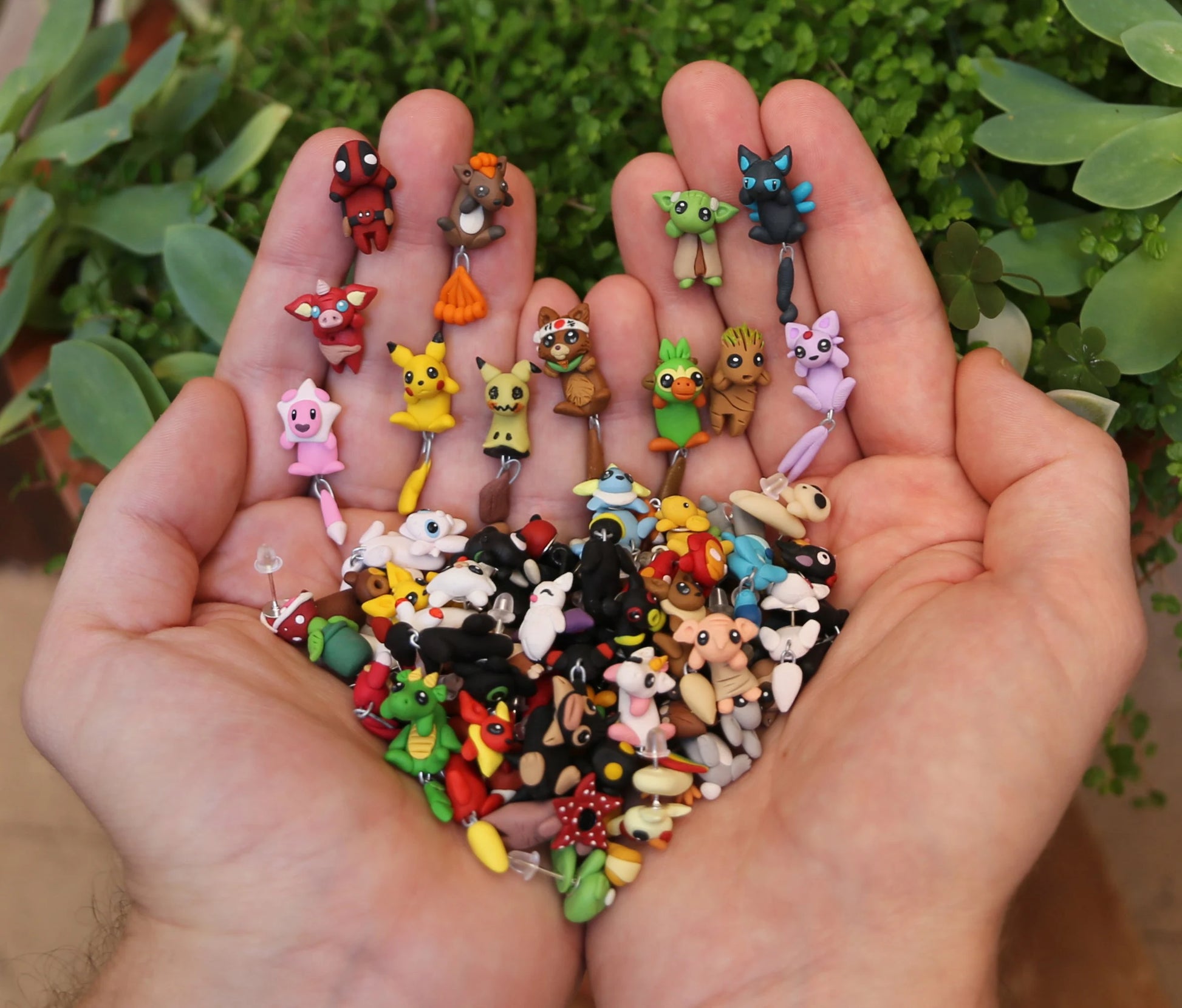 Cat Stud Earrings – Handcrafted Polymer Clay Cat Earrings – Hypoallergenic Lightweight Gift for Cat Lovers.